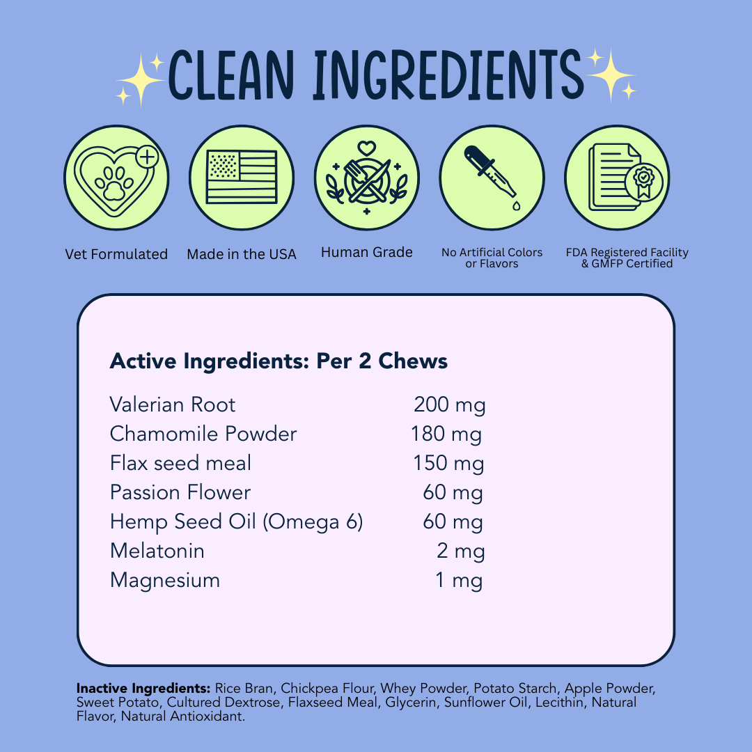 Mellow Fellow - Calming Supplement for Dogs - 120 Chew