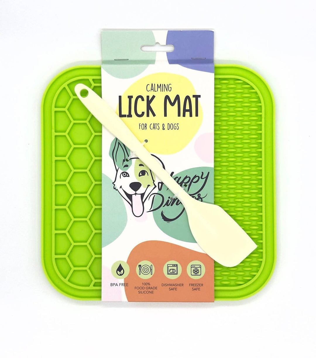 Calming Lick Mat for Pets – Enrichment, Digestion, Oral Health, BPA-Free Silicone