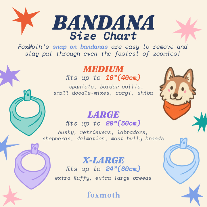 Snap-On Dog Bandana by Fox Moth