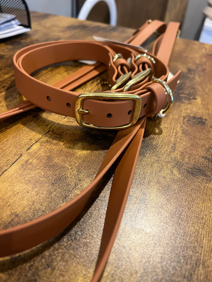 Modern Waterproof Dog Collar | Durable Biothane with Brass Hardware by Fox Moth