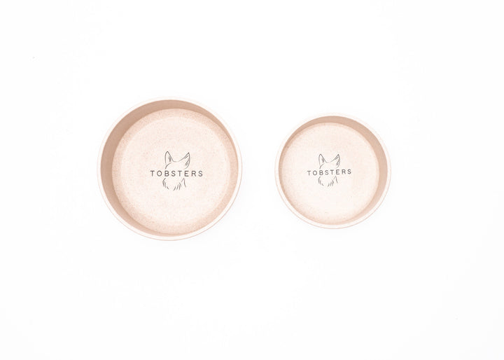 Evergreen Bamboo Pet Dog Cat Bowl in beige | Tobsters - Quality Pet Products