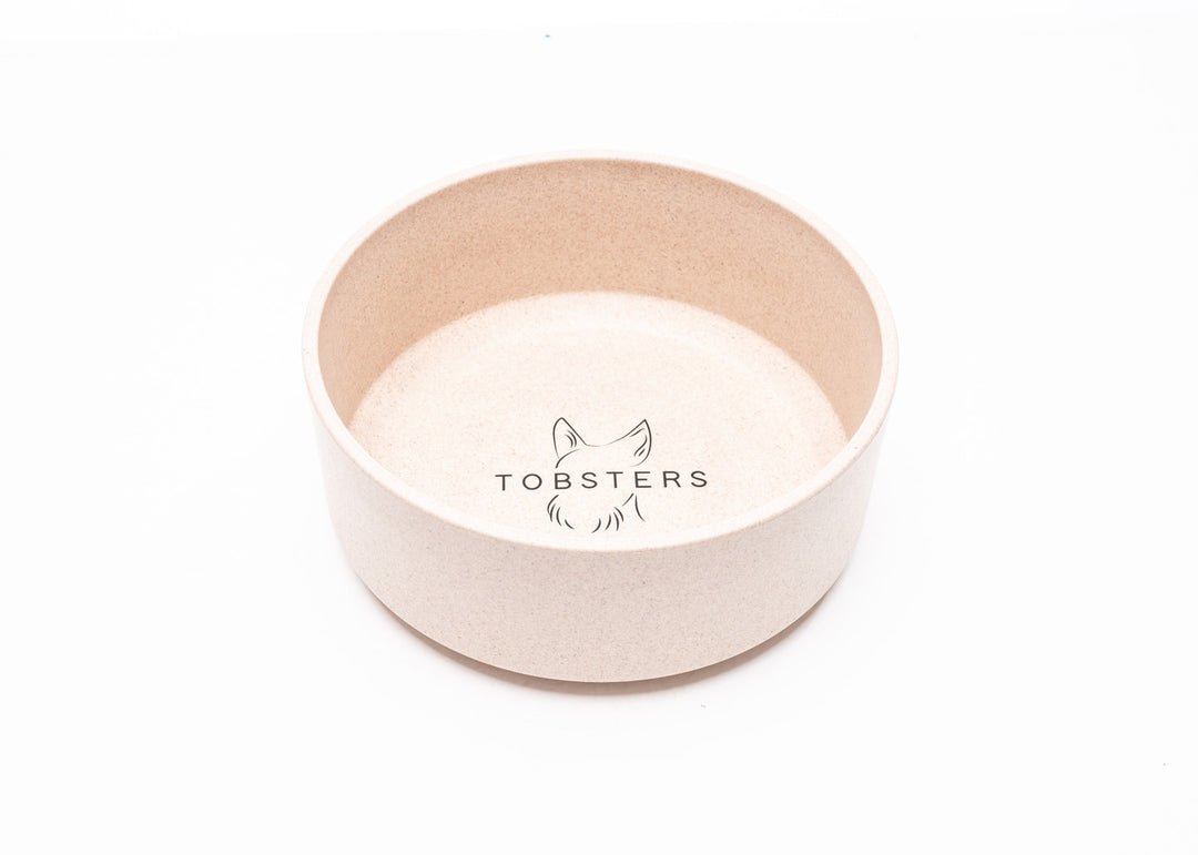 Evergreen Bamboo Pet Dog Cat Bowl in beige | Tobsters - Quality Pet Products