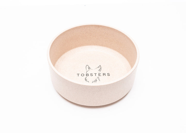 Evergreen Bamboo Pet Dog Cat Bowl in beige | Tobsters - Quality Pet Products