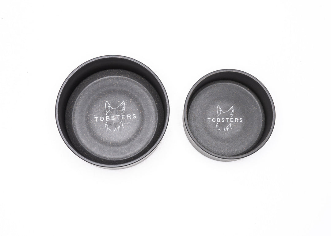 Evergreen Bamboo Pet Dog Cat Bowl in black | Tobsters - Quality Pet Products