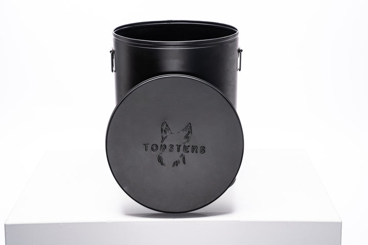Steel dog food and treat bin in black | Tobsters - Quality Pet Products