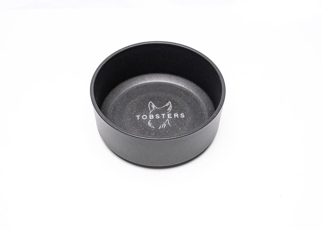 Evergreen Bamboo Pet Dog Cat Bowl in black | Tobsters - Quality Pet Products
