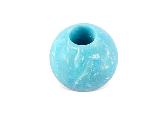 Blue ZoomieRex IncrediBall dog toy – durable bouncy and floatable ball