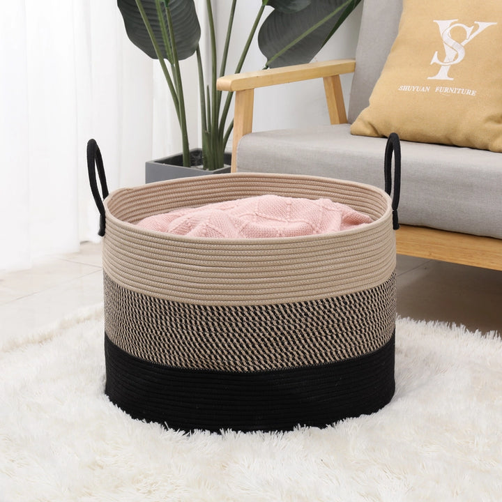 Boho Organic Cotton Rope Storage Basket